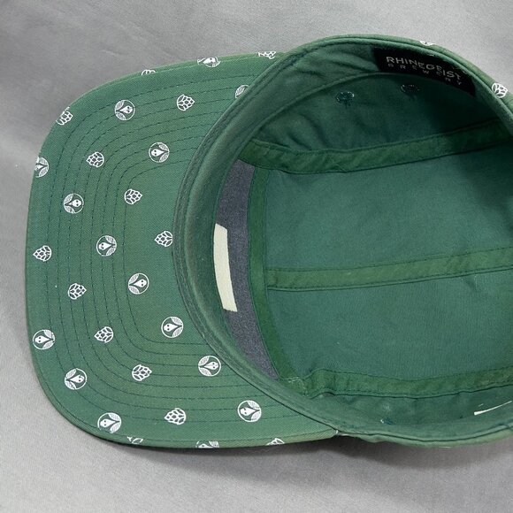 Rhinegeist Brewery Strapback Hat Cap Green 5 panel Beer Cincinnati Ohio USA Mens - Picture 11 of 15